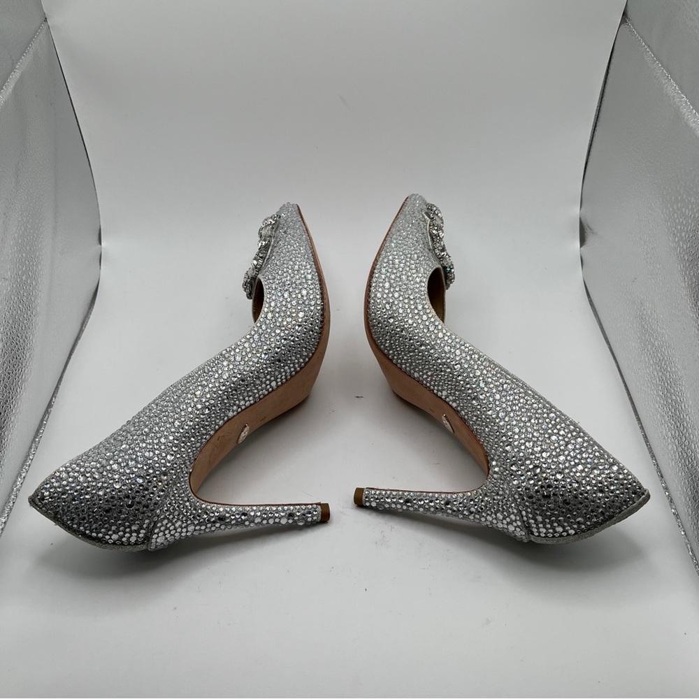 NWOB Badgley Mischka Women's Cher II Shop size 8 all blinged out pumps heels - Picture 7 of 11